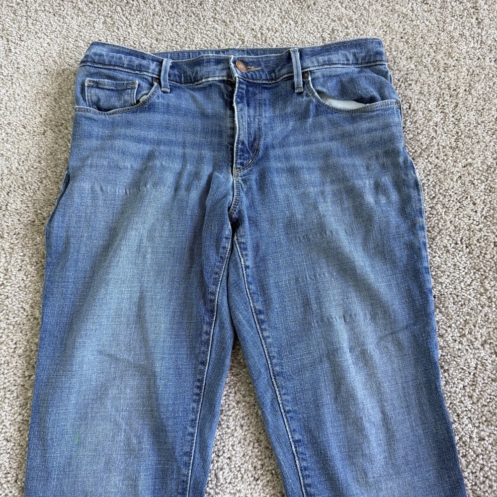 LOFT Relaxed Skinny Jeans Womens 8 29 Med Wash Blue Stretch Denim Pants
